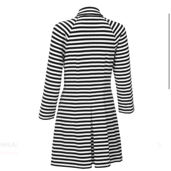 Cabi Byline Medium Black & White Full Zip LongLine Jacket - Picture 2 of 10